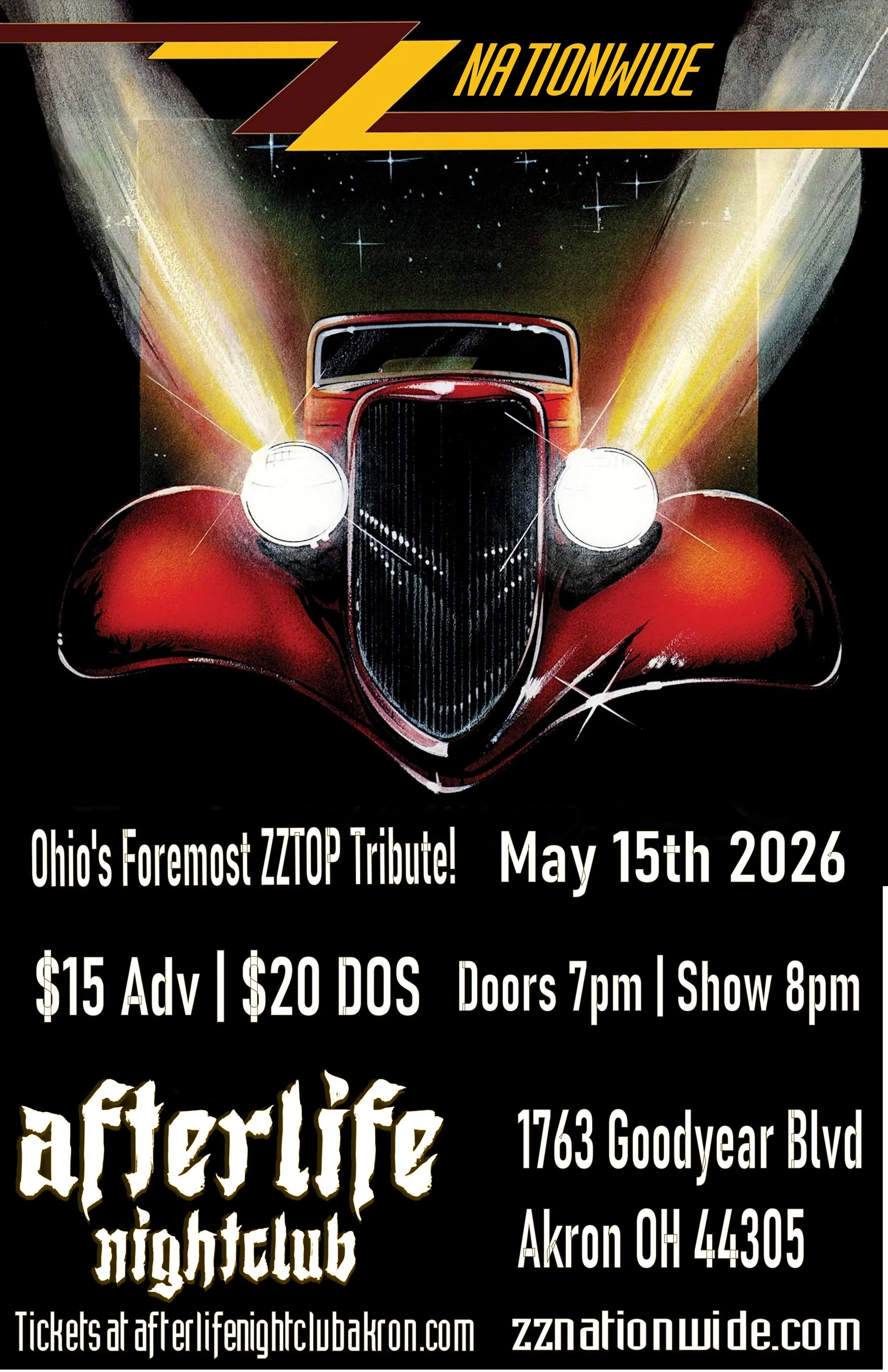 洋楽 Tune Towne XI g-rap ZZ Nationwide - A Tribute to ZZ Top! — Afterlife Nightclub